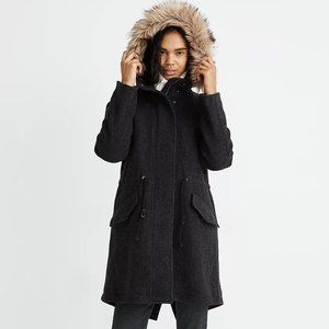 Madewell Charcoal Grey Wool Vancouver Parka